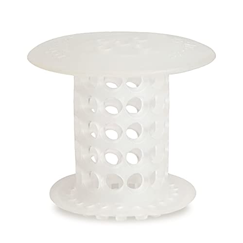 TubShroom Tub Drain Hair Catcher Strainer, 2 Pack, Clear – Drain Protector and Hair Catcher for Bathroom Drains, Fits 1.5” – 1.75” Bathtub and Shower Tub Drains