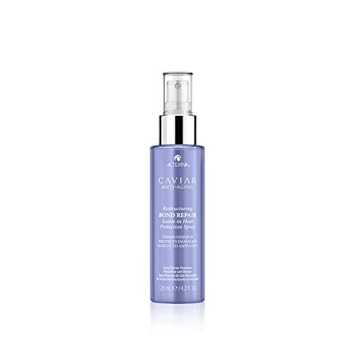 Alterna Haircare CAVIAR Anti-Aging Restructuring Bond Repair Leave-in Heat Protection Spray 4.2 Fl Oz | Strengthens and Protects Damaged Hair