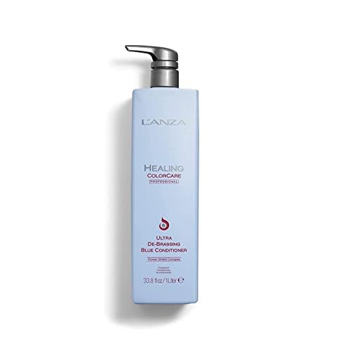 L'ANZA Healing ColorCare Ultra De-Brassing Professional Blue Conditioner, Color Toning Haircare to Eliminate Unwanted Brassiness, Sulfate-free Formula