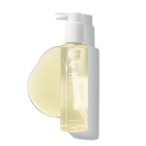 MIDHA RICE CLEANSING OIL 5.07fl.oz/150ml, Gentle Makeup Remover, Hydrating, Lightweight, Plant-Based, Moisturising, First-Step Cleanser, Balanced Skin with Residue-Free, Sebum Care Formula