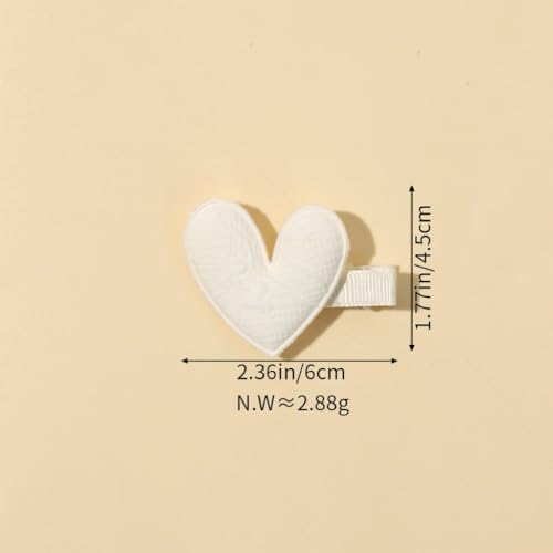 5pc Cute Valentine's Heart Hair Clips Glitter Heart Shaped Hair Barrettes Snap Hairpins for Little Baby, Teen, Toddler Girls, Kids Small Love-Themed Hair Accessories Gift (A)