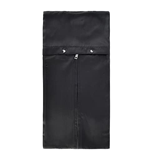 5 Pieces Satin Wigs Storage Bag Hair Extensions Holder Hairpieces Ponytail Bundles Carrier Case with Zipper Folding Hanging Protector Pouch for Travel Daily Use (Black)