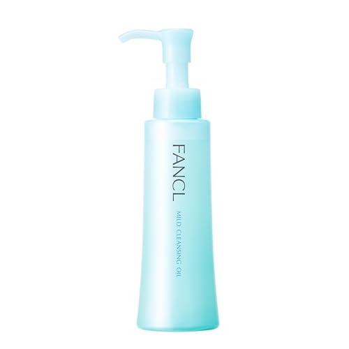 FANCL Mild Cleansing Oil, Japanese Facial Cleansing Oil, Makeup Remover, Oil Cleanser, 100% Preservative Free, Clean Skincare for Sensitive Skin [US Package] (1, Blue)