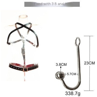 One-Piece Stainless Steel Anal Hook Collar for Adult Wellness