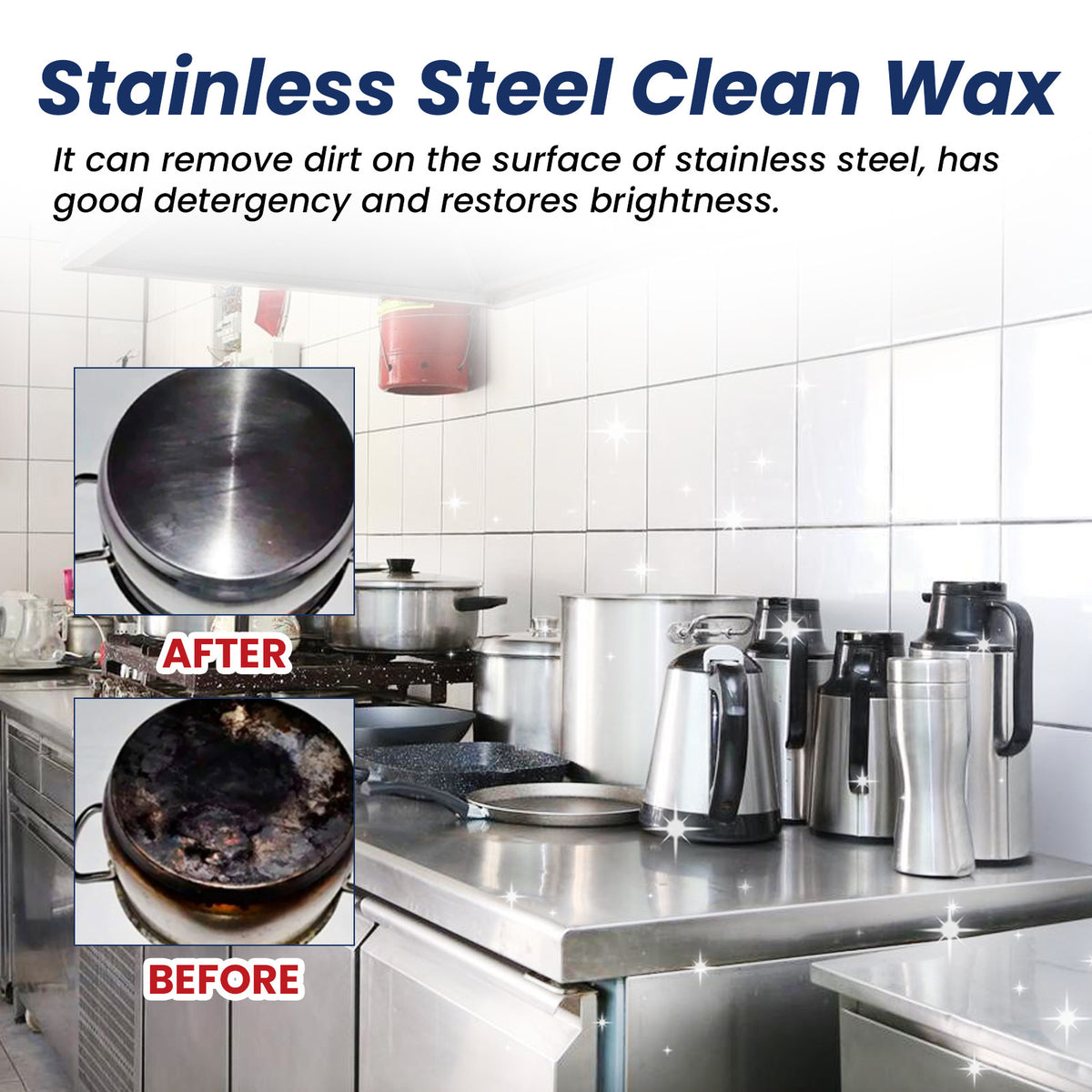 Stainless Steel Cleaner Cream for Heavy Oil Rust & Scale Removal - Multiple Quantities