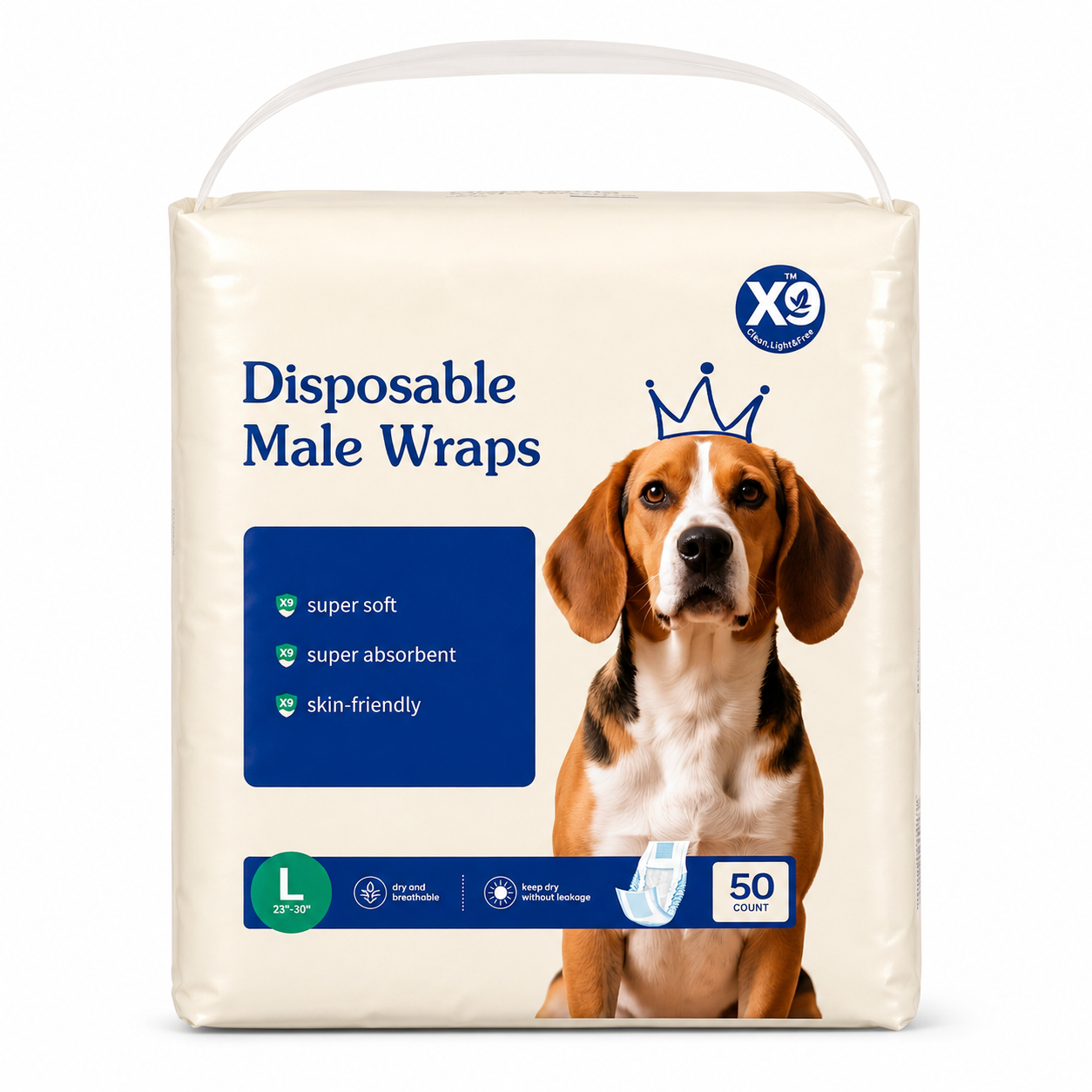 Disposable Male Dog Wraps - Leak-Proof, Breathable, Absorbent Dog Diapers