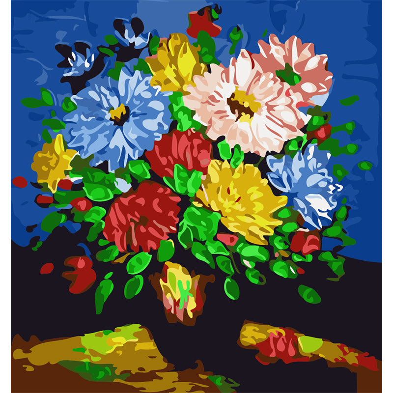 Digital Oil Painting Flowers Canvas Wall Art Frameless Home Decor