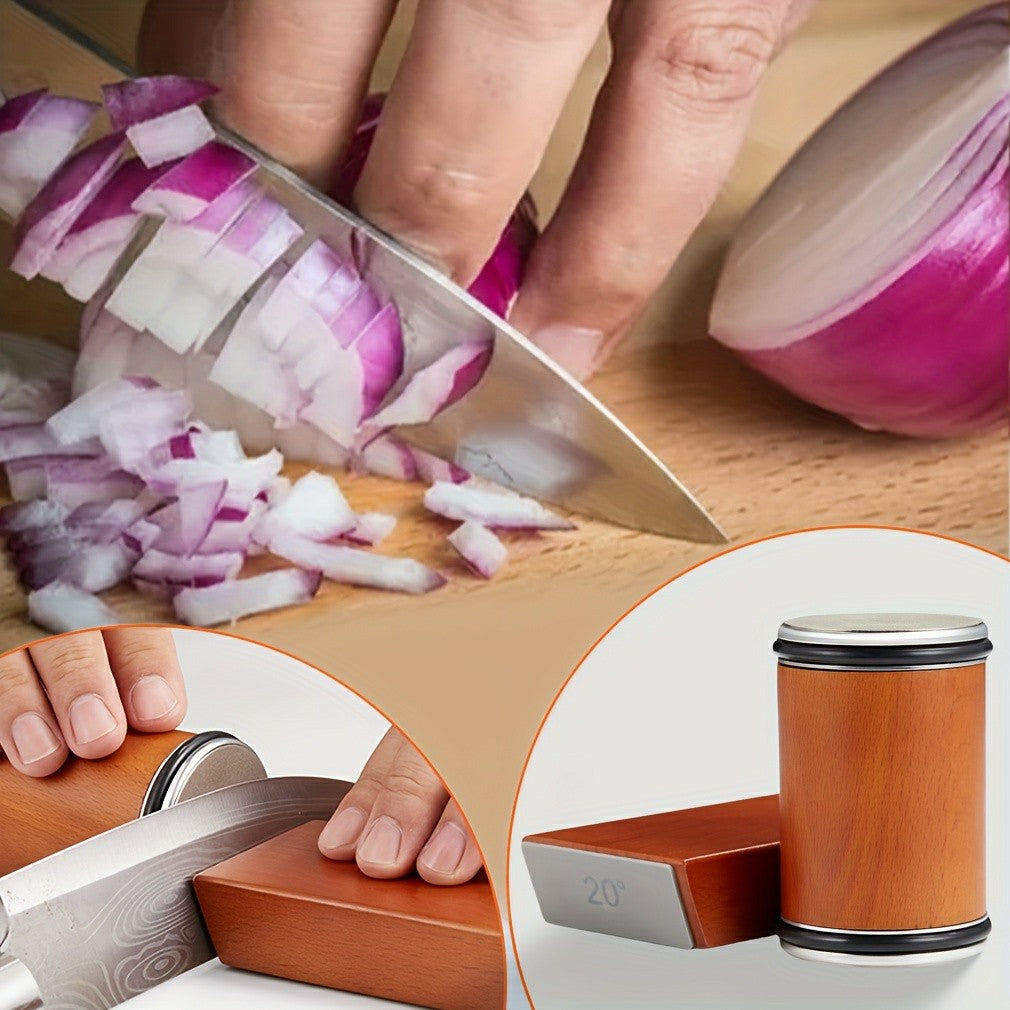 Diamond Roller Knife Sharpener Kit - Dual-Grind Kitchen Tool