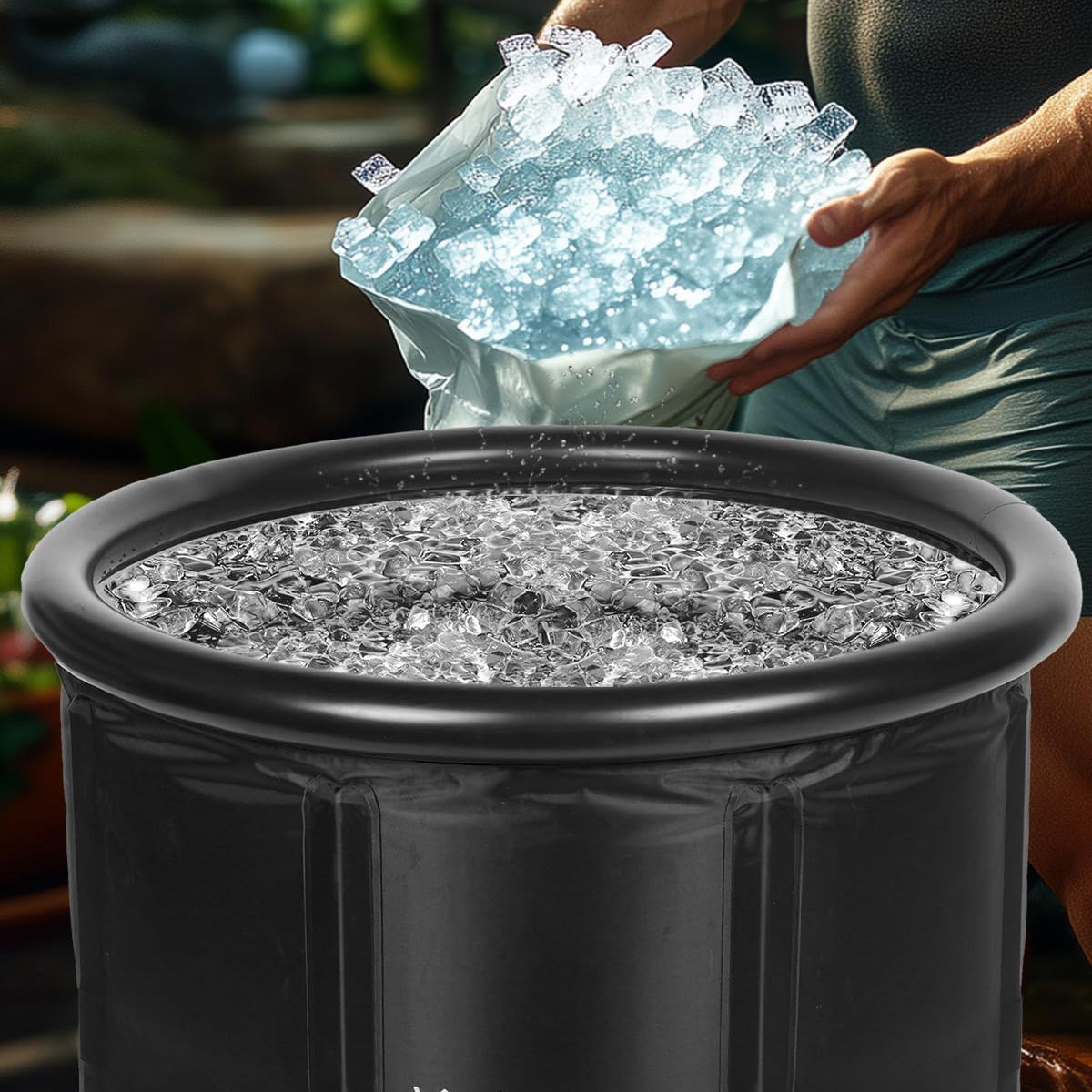 105 Gallons Cold Plunge Tub with Cover for Recovery & Therapy
