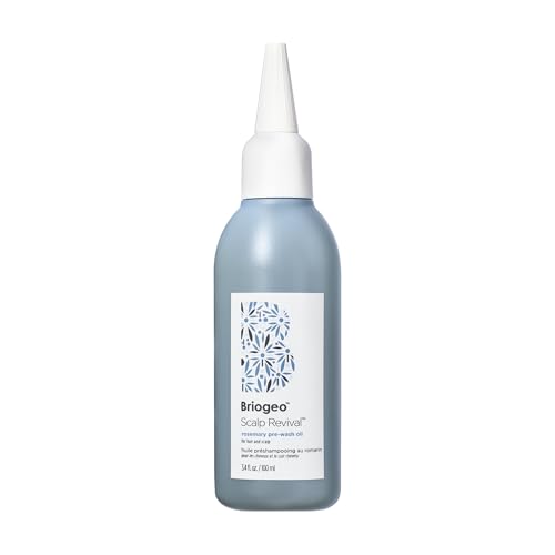 Briogeo Scalp Revival Rosemary Pre-Wash Oil, Hair and Scalp, Dry Scalp Treatment for Stronger and Longer Hair, Soothe Dry Scalp, Lipids and Vitamins, Deep Moisture, Vegan, Cruelty-Free