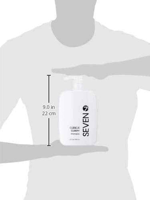 SEVEN Hair Care Cubica Clarifying Shampoo for Women & Men, Detox and Minimize Dry Scalp + Buildup with Rosemary, Eucalyptus & Rose Hip Oil, Cruelty Free, Sulfate Free, Made in USA, 32oz