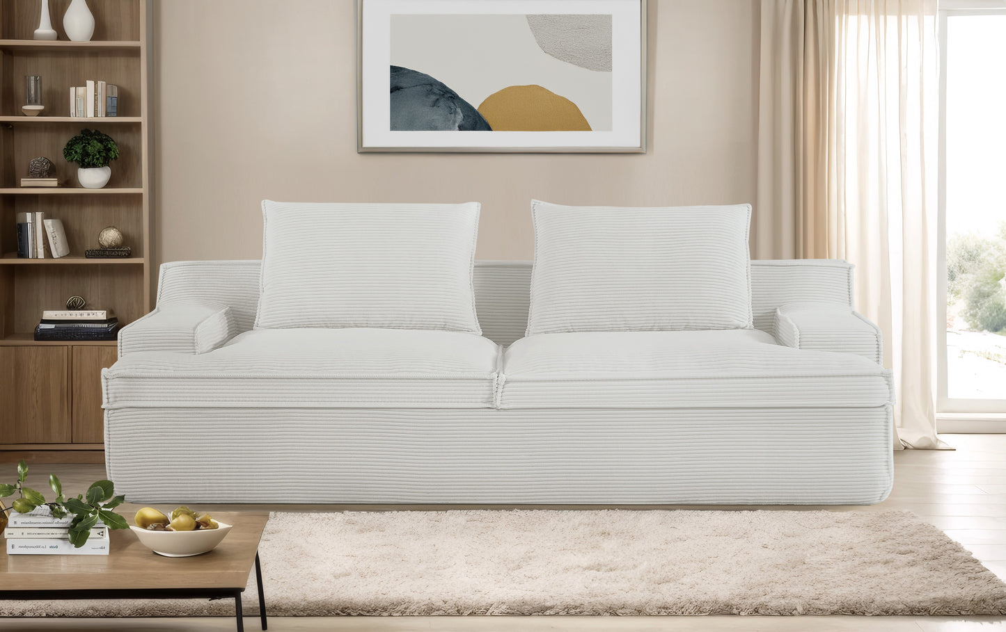 Nimbus Oversized Full Foam 4 Seater Couch For Living Room Upholstered
