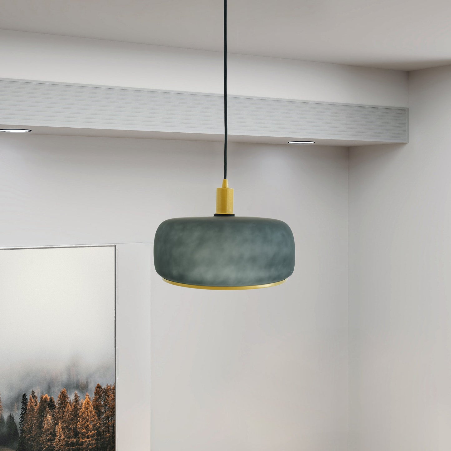 Dune Pendant Lamp - Black Sprayed And Gold