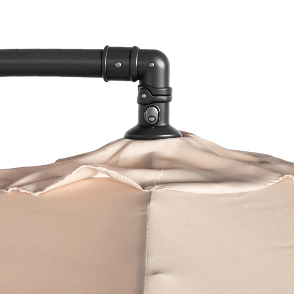 10FT Round Offset Patio Umbrella with Crank & Adjustable Tilt