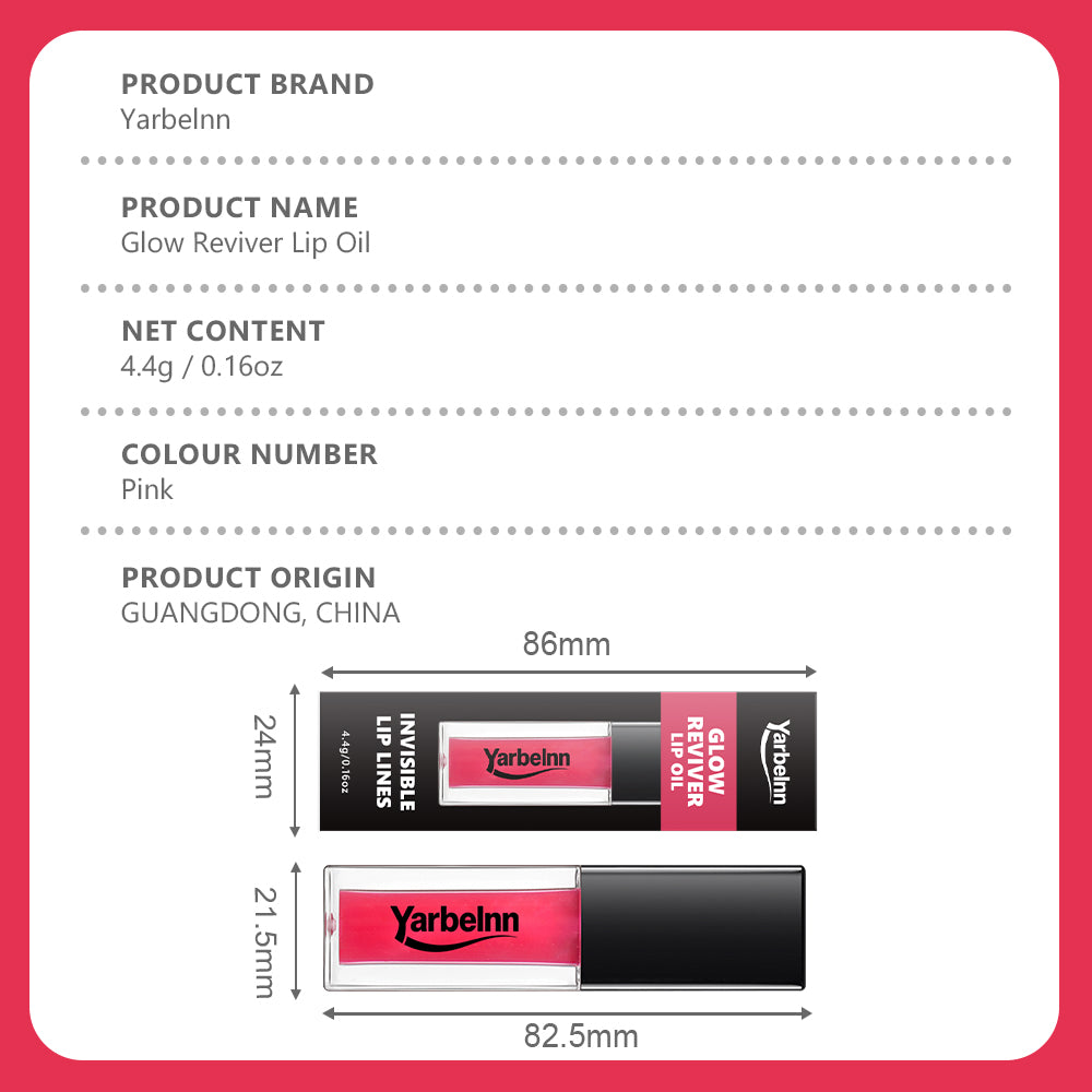 Mirror Glossy Lip Oil - Hydrating Plumping Lip Tint with Large Applicator Wand