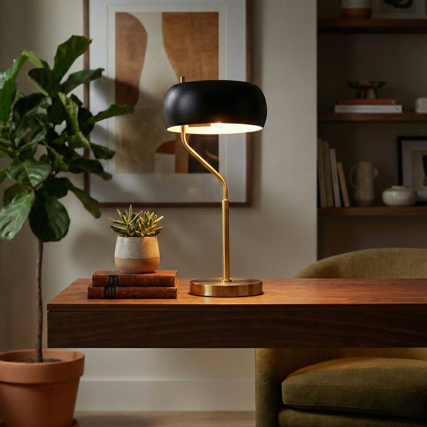 Small Minimalist Wooden Table Lamp Dimmable Fast Delivery Bedside