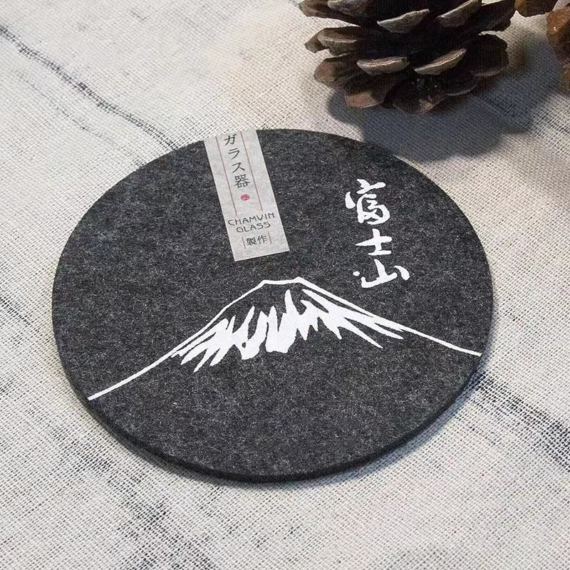 Round Felt Coaster Set - Water-Absorbent Non-Woven Table Protectors