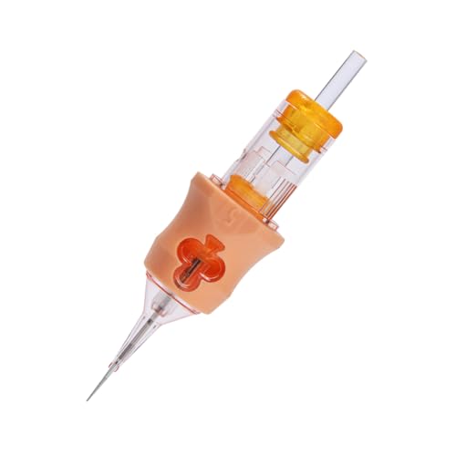 10PCS Clover Finger Ledge Tattoo Needles Cartridge, #12 Standard 11 Round Liner Professional Disposable Cartridges for Rotary Tattoo Machines (1211RL)