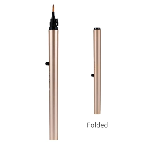 Retractable Automatic Lid Professional Lip Brush 1pc (Champagne Gold)