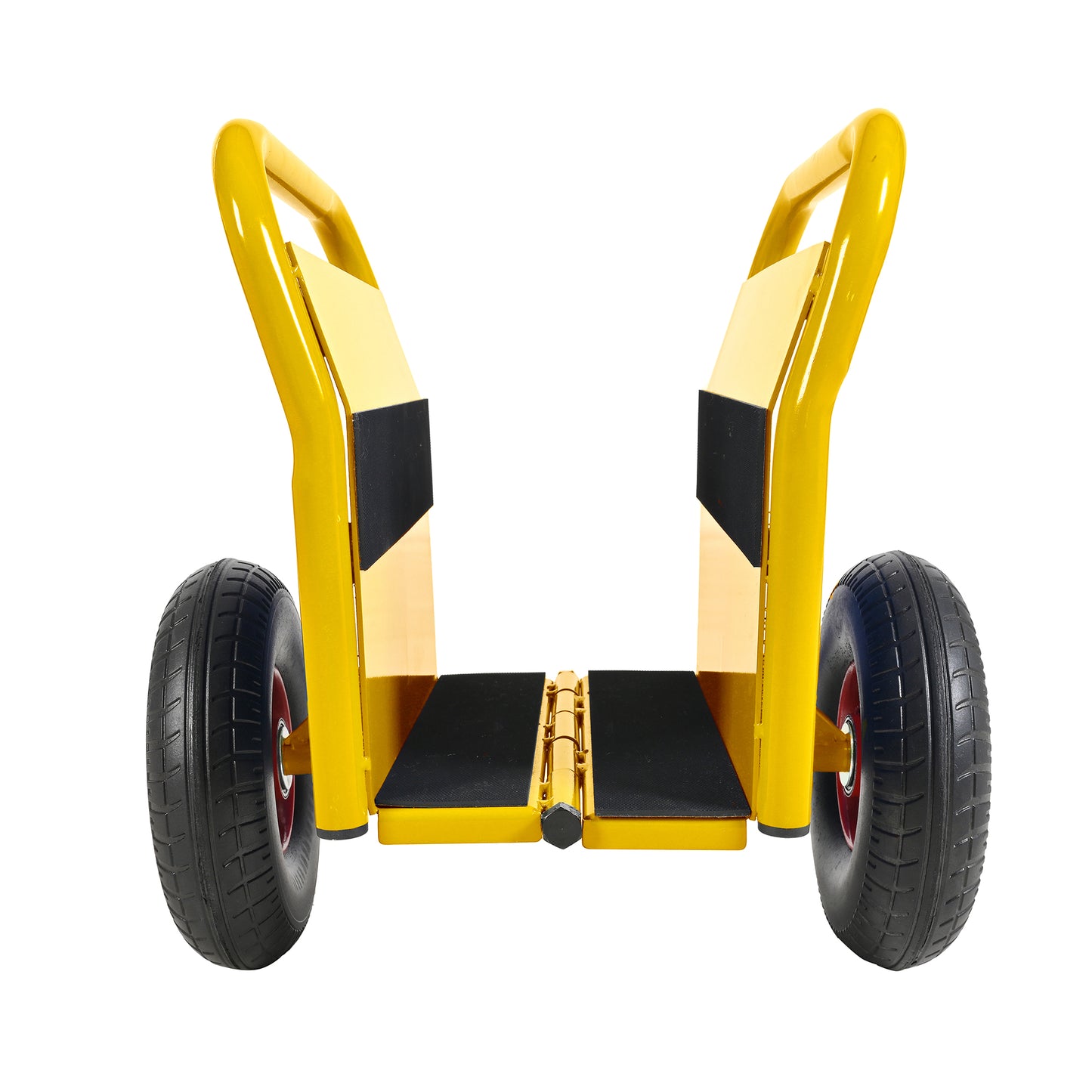 Heavy Duty Panel Dolly with 10" Solid Rubber Tires - Yellow
