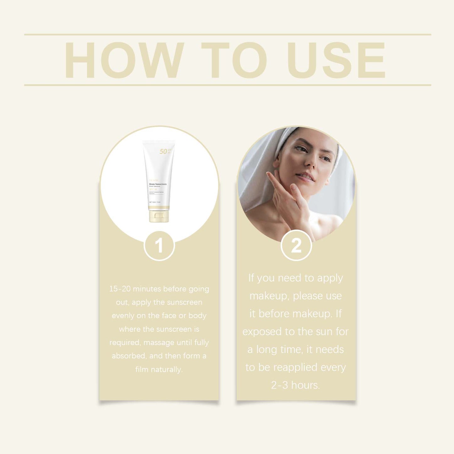 Gentle Moisturizing Sunscreen Cream - UVA & UVB Protective SPF Face Lotion