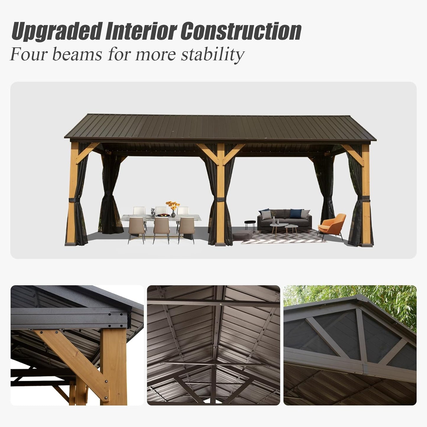 Cedar Wood Gazebo 12 X20