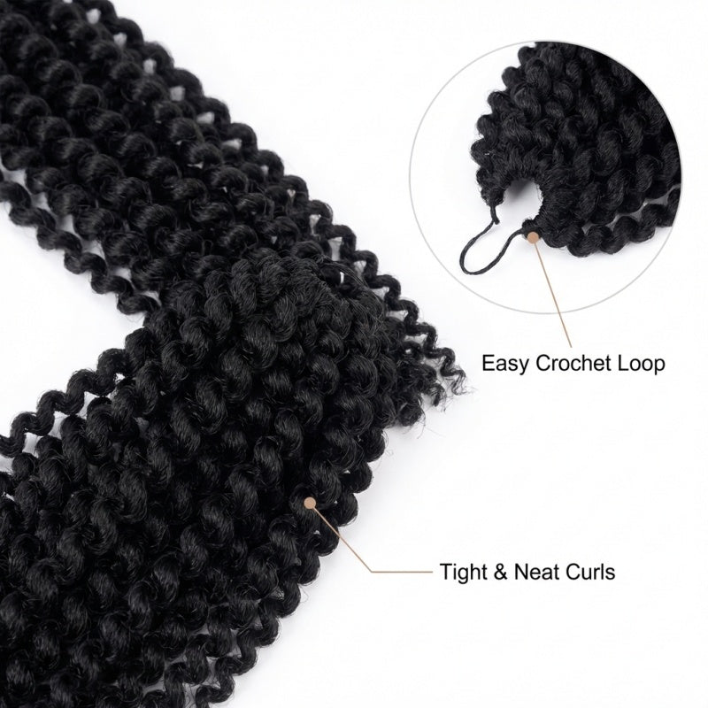 Water Wave Crochet Braiding Hair - Long Bohemian Curly Synthetic Fiber