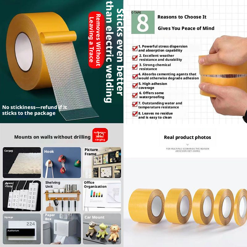 Double-Sided Fabric Duct Tape 1cm x 9m Heavy Duty Adhesive Tape