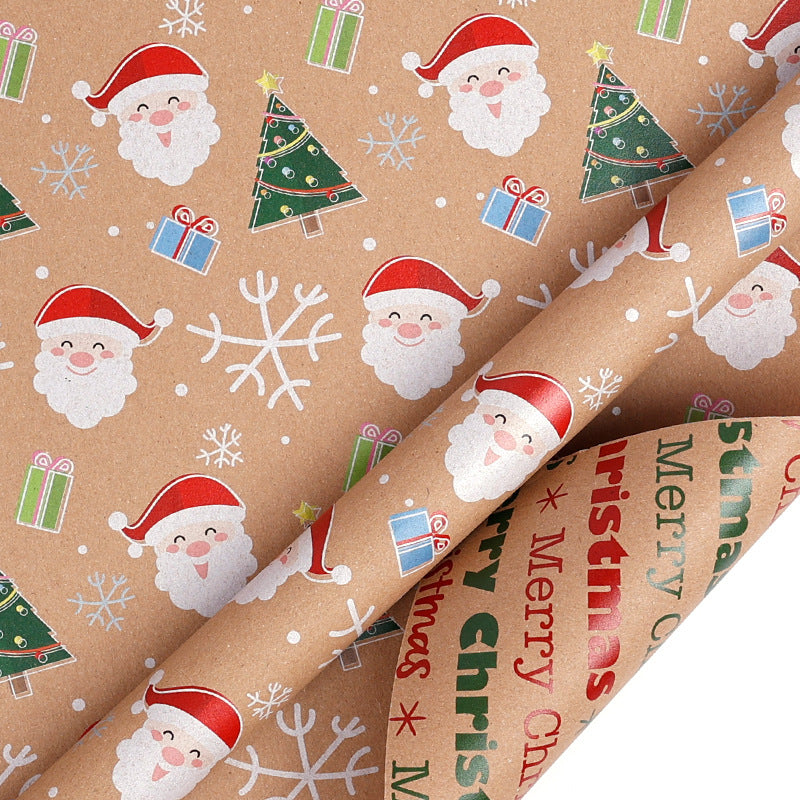 Double-Sided Kraft Paper Roll for Gift Wrapping - Christmas & Holiday Decoration