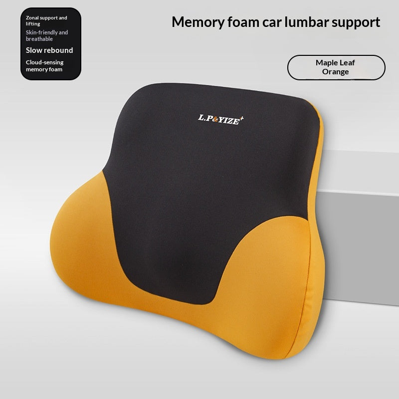 Car Headrest Neck Support Pillow Memory Foam - Adjustable Lumbar & Waist Cushions