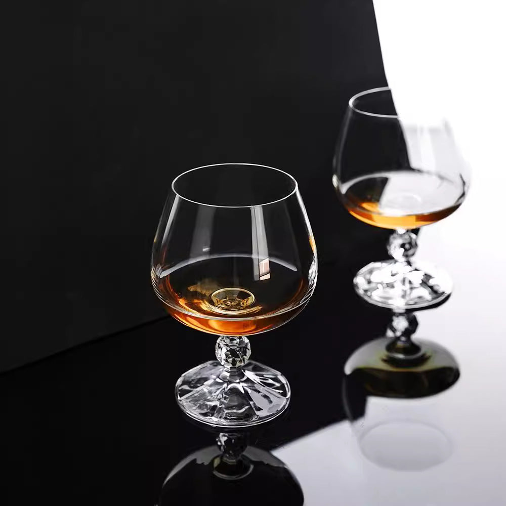 Luxury Crystal Wine Glasses 250ml - Light Vintage Style, Multiple Quantities