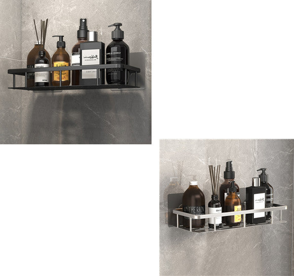 Aluminum Wall Shelf Bathroom & Kitchen Dual-Use Rectangular Storage Rack
