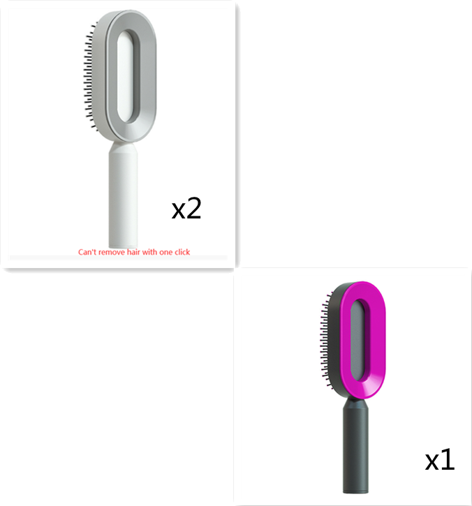 Self-Cleaning Hair Brush with 3D Air Cushion for Scalp Massage & Detangling