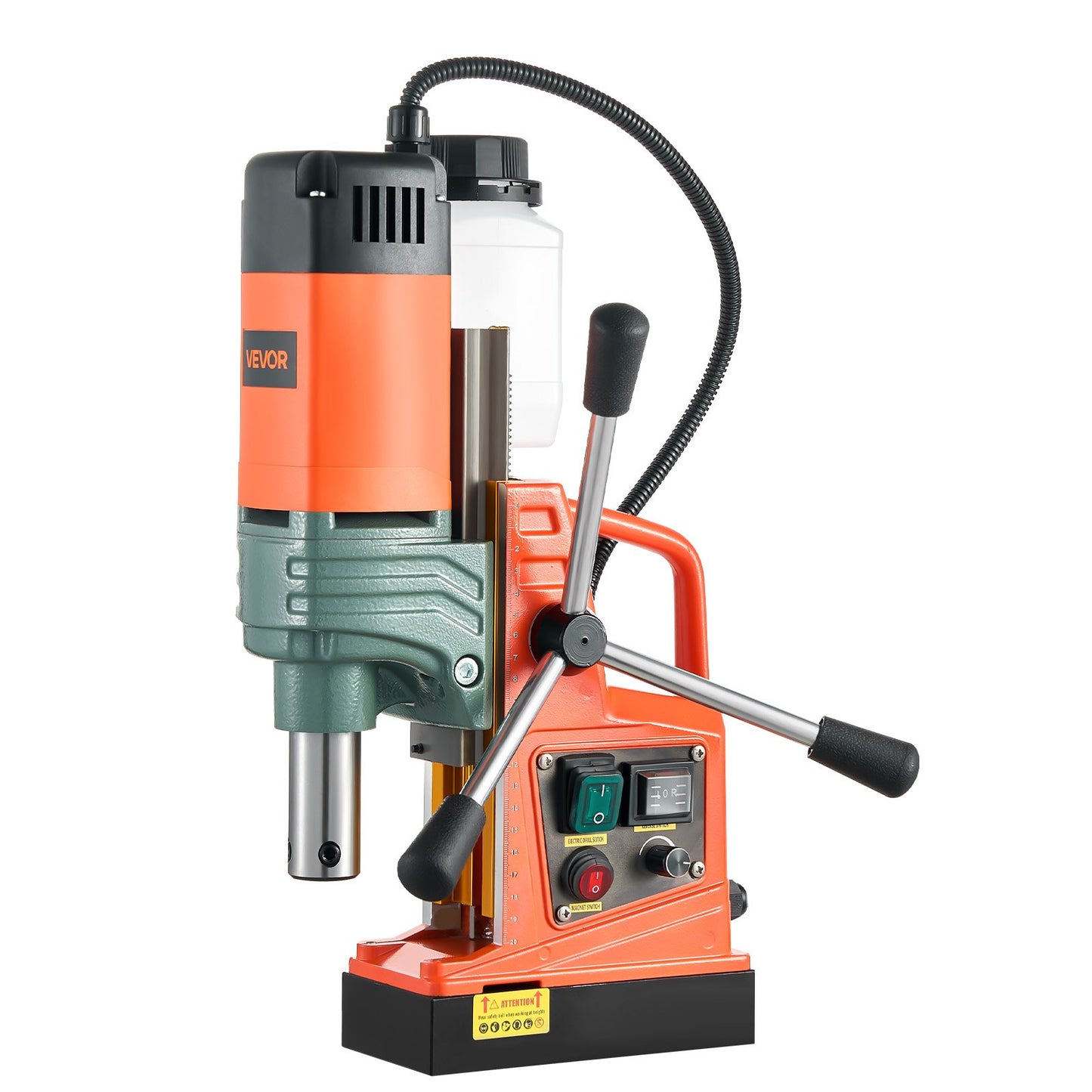 Magnetic Drilling Machine 1450W Portable Electric Drill Press with 6 Bits