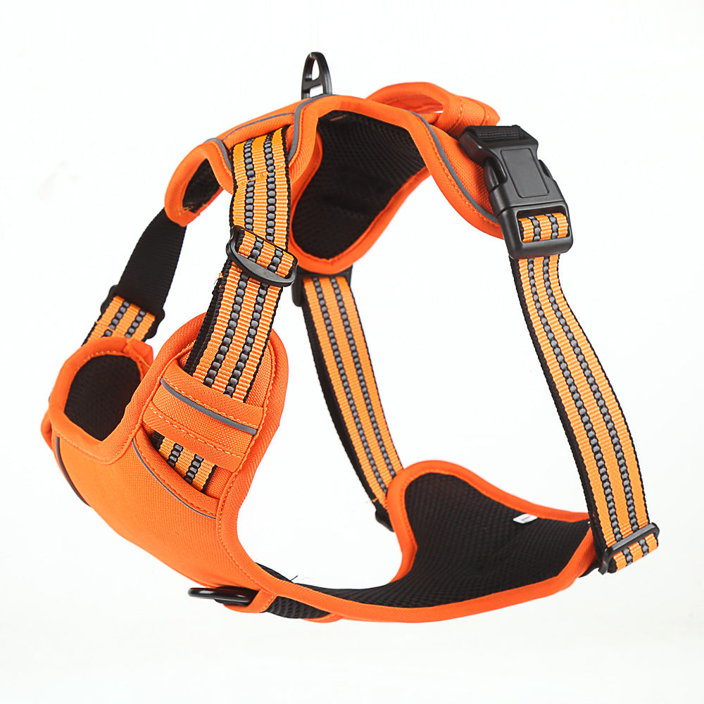 No Pull Breathable Reflective Dog Harness with Adjustable Size and Color Options