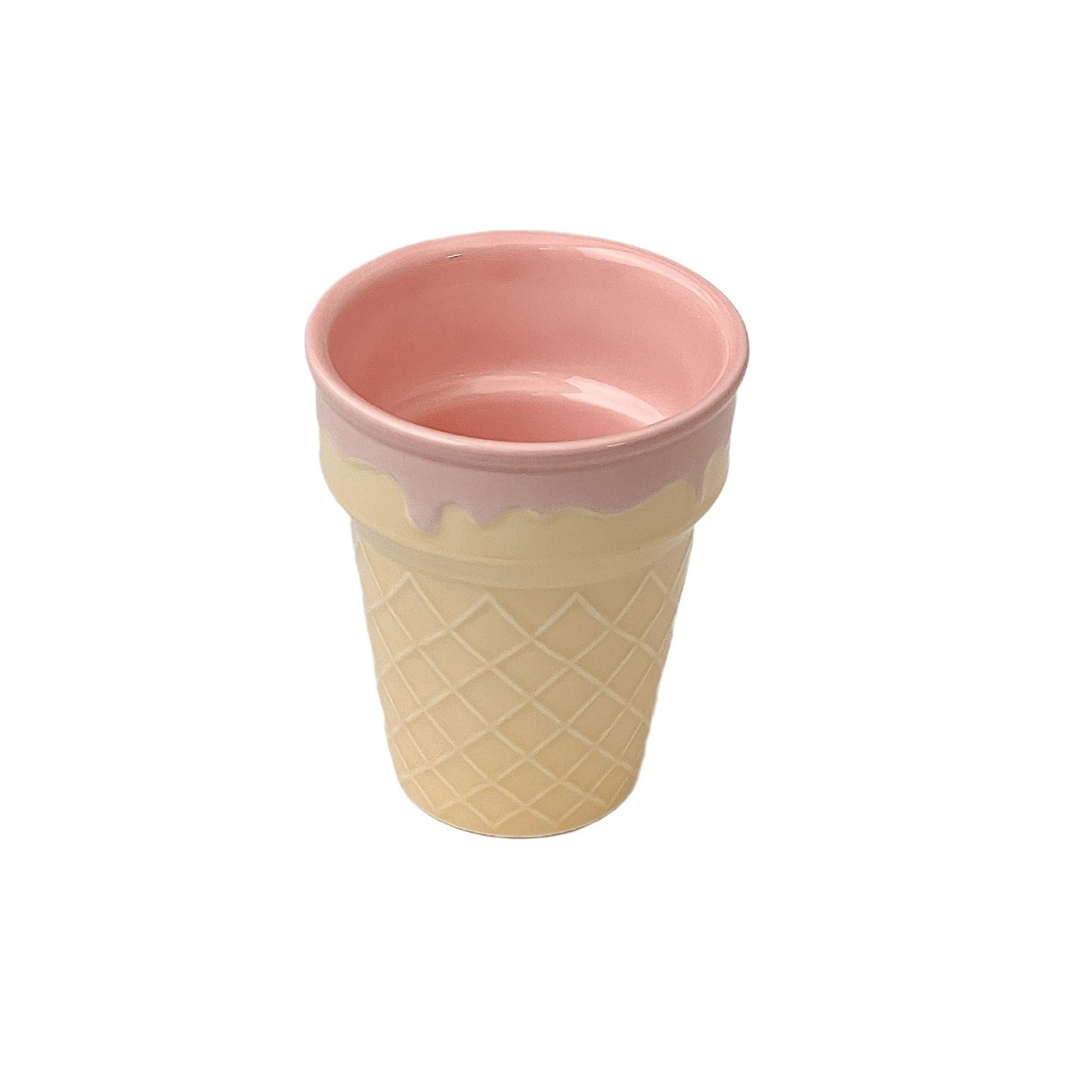 Creative Ceramic Ice Cream Cone Cup - Heat-Resistant 250ml Home Storage