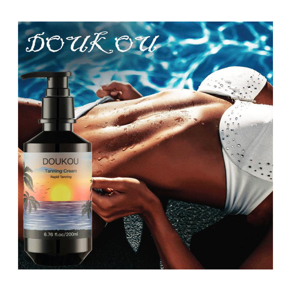 Natural Coconut Oil Self-Tanning Lotion - 200ml Moisturizing Bronzer