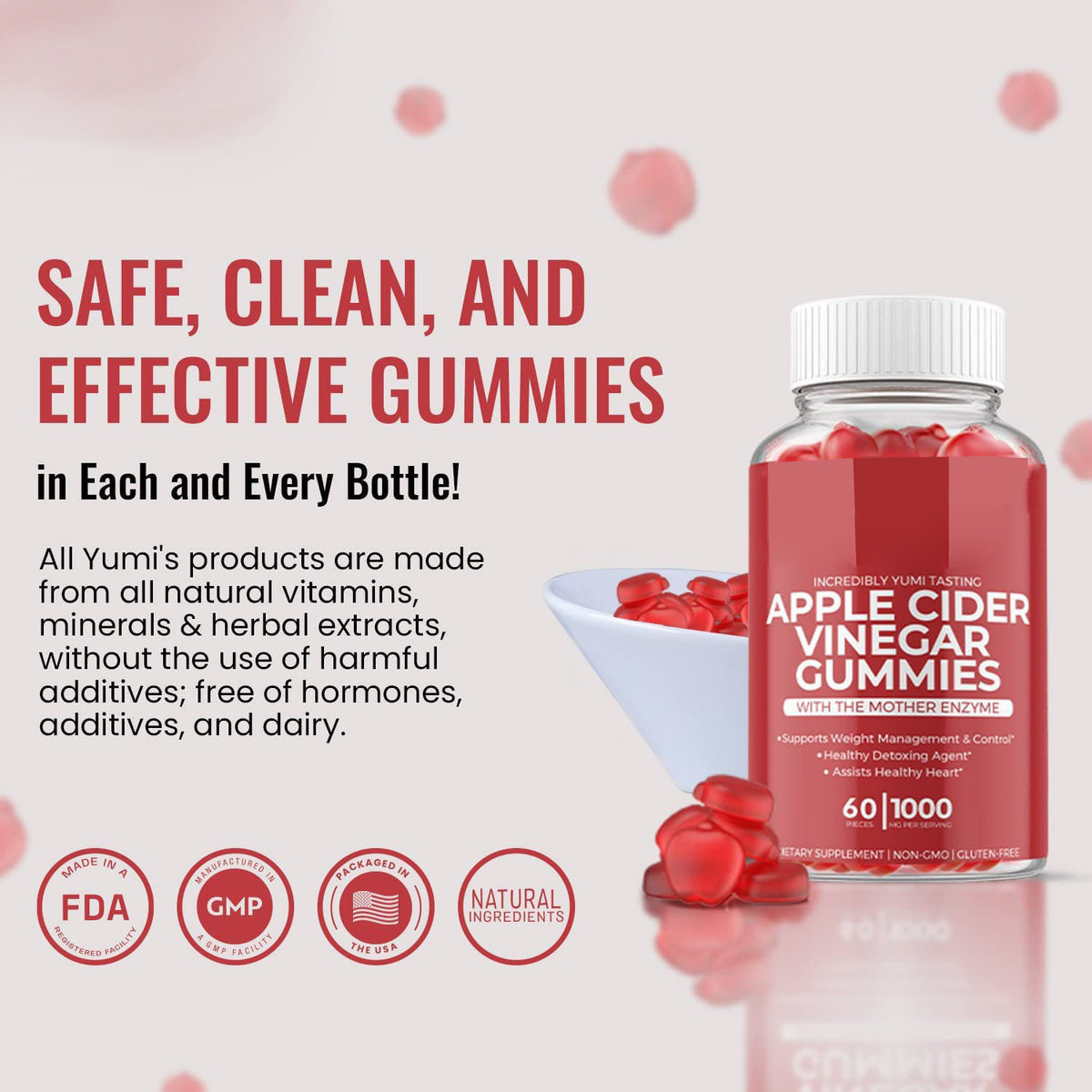 Cider Vinegar Gummies, 60 Tablets