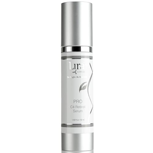 Lira Clinical Pro C4 Retinol Serum - Anti Aging Face Serum with Plant Stem Cells - Vitamin C with Licorice and Olive Extract - Perfect for Acne Prone Skin - 1.69 Ounce