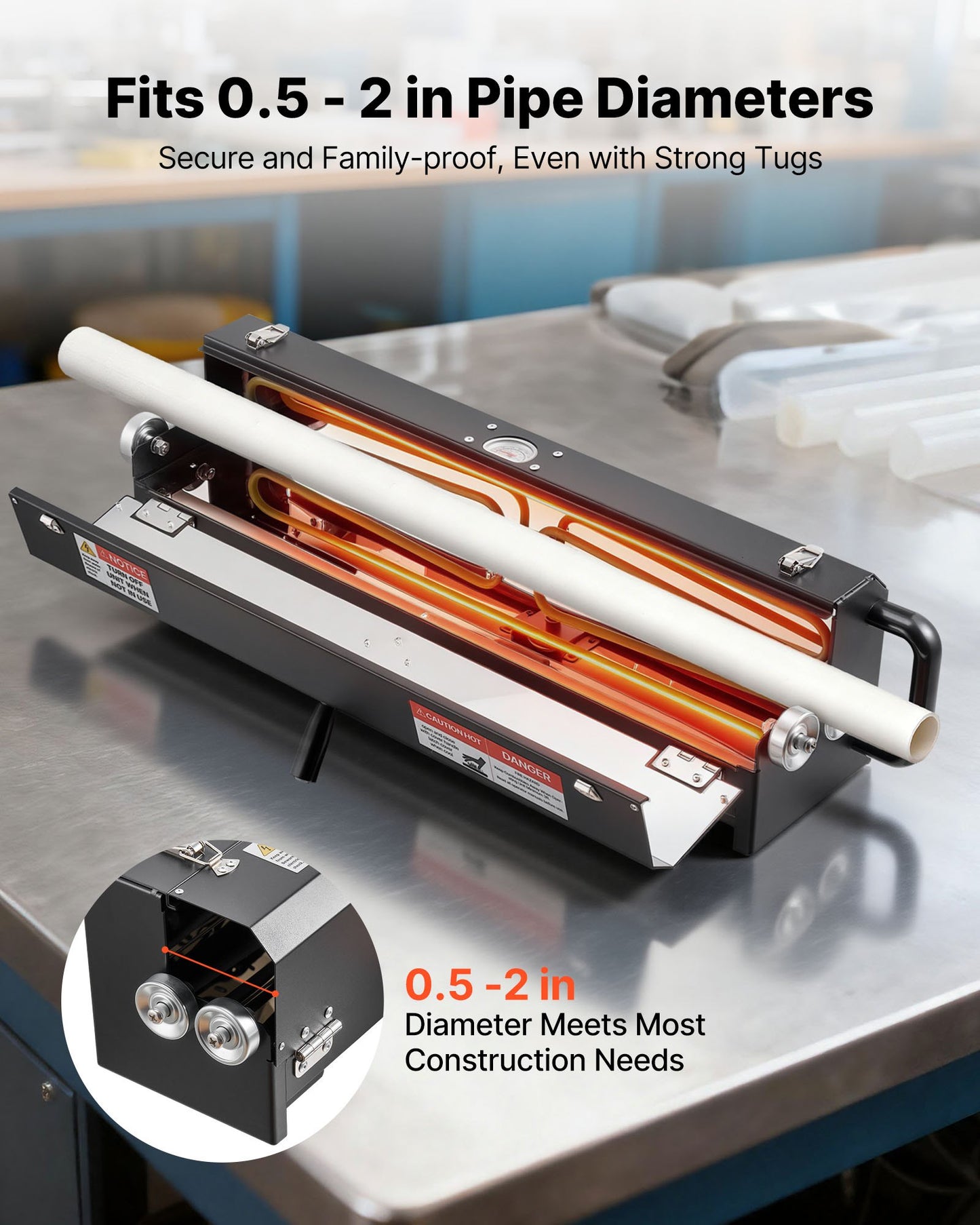 Electric PVC Conduit Heater, 1/2" To 2", 1200W Rapid And Even