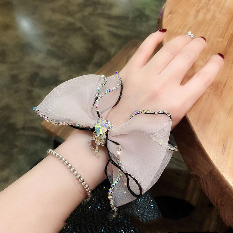 Bow Tie Diamond Hair Ring - Amethyst Crystal