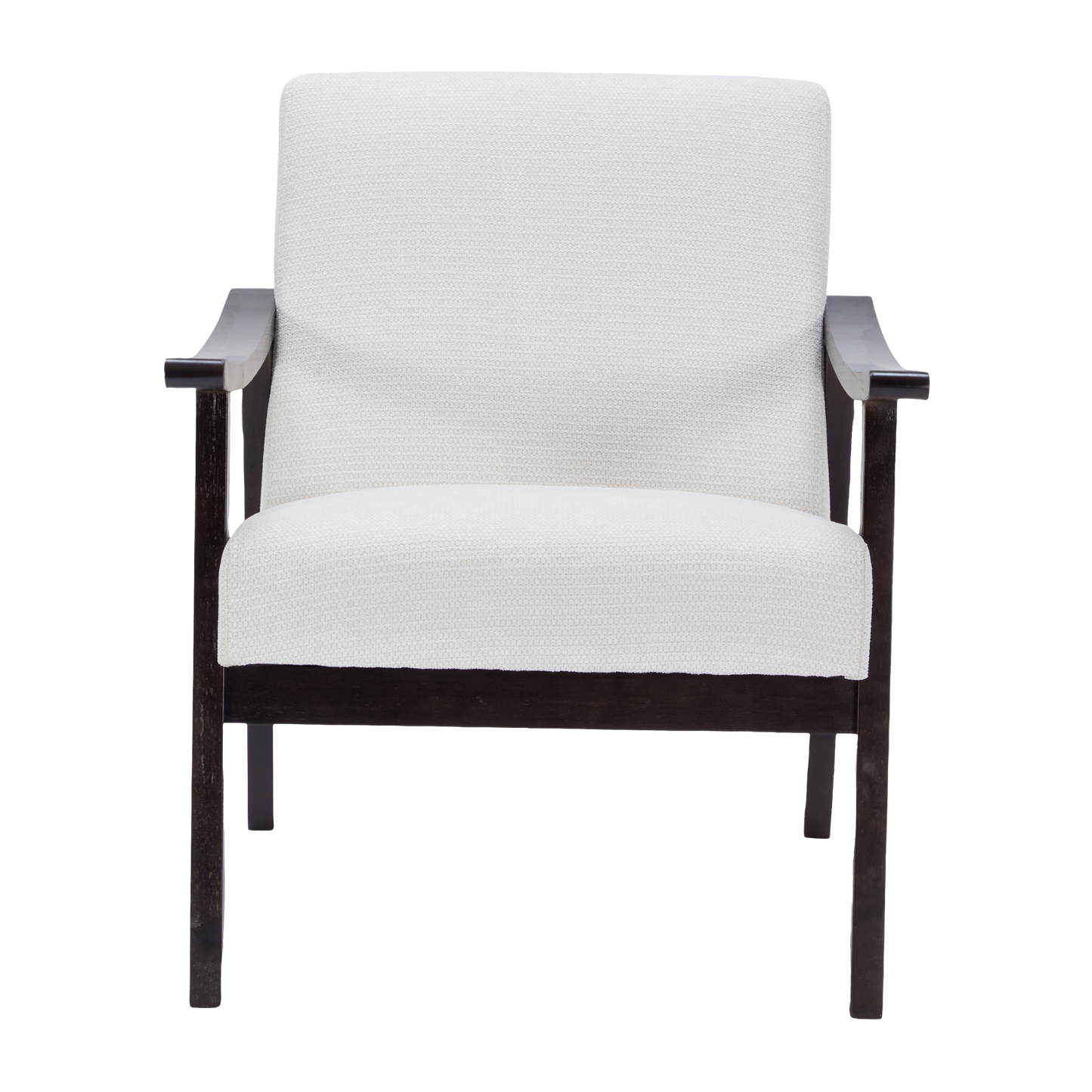 Medieval-Inspired High Back Armchair - Ancient White Upholstered