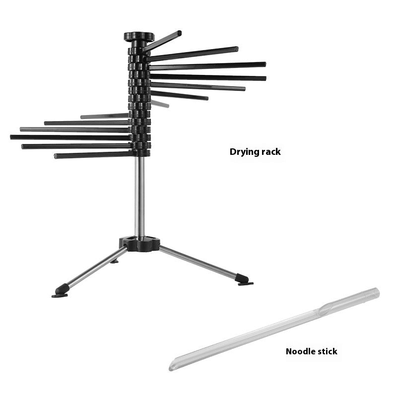 Noodle Hanger Rotating Surface Organizer Kitchen Storage Black & Transparent
