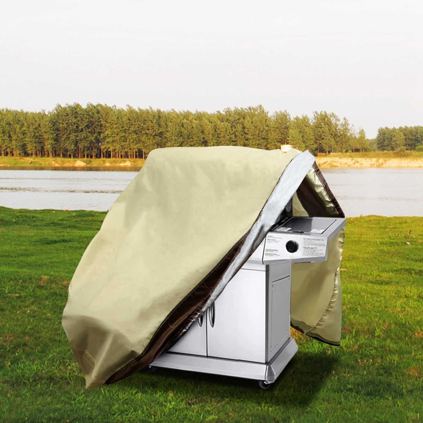 Waterproof BBQ Grill Cover - 210D Oxford Cloth, Weatherproof Protection