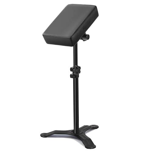 Adjustable Tattoo Arm Rest Support Stand, Black Padded Armrest with Heavy Duty Base