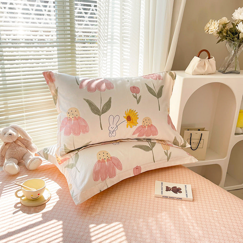 Cotton Twill Pillowcases Set - 100% Cotton, Modern Home Decor