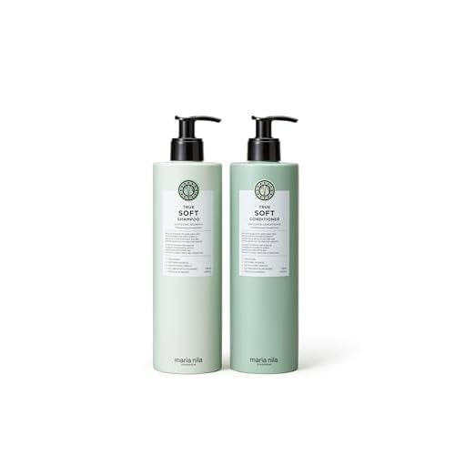 Maria Nila True Soft, Shampoo & Conditioner Set (2 x 16.9 Fl Oz), For Dry Hair, Argan Oil Remoisturises & Reduces Frizz, 100% Vegan & Sulfate/Paraben free