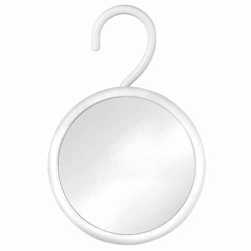 MIRRORVANA Hangable Round Fogless Shower Shaving Mirror with 360¡Æ Swivel Rotatable Hook for Hanging and Bonus Anti-Fog Spray - Anti Fog and Shatterproof Surface, 6.7" Diameter