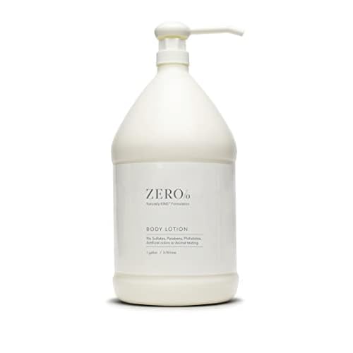 Zero% Unisex Body Lotion - 1 Gallon - Light and fresh, Nourishing, Zero Parabens, Sulfates, and Phthalates