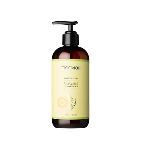 Aleavia Unscented Prebiotic Body Lotion ? Fragrance-Free, All-Natural Moisturizing Body Lotion ? Sulfate-Free Lotion for Sensitive Skin ? 12 Oz